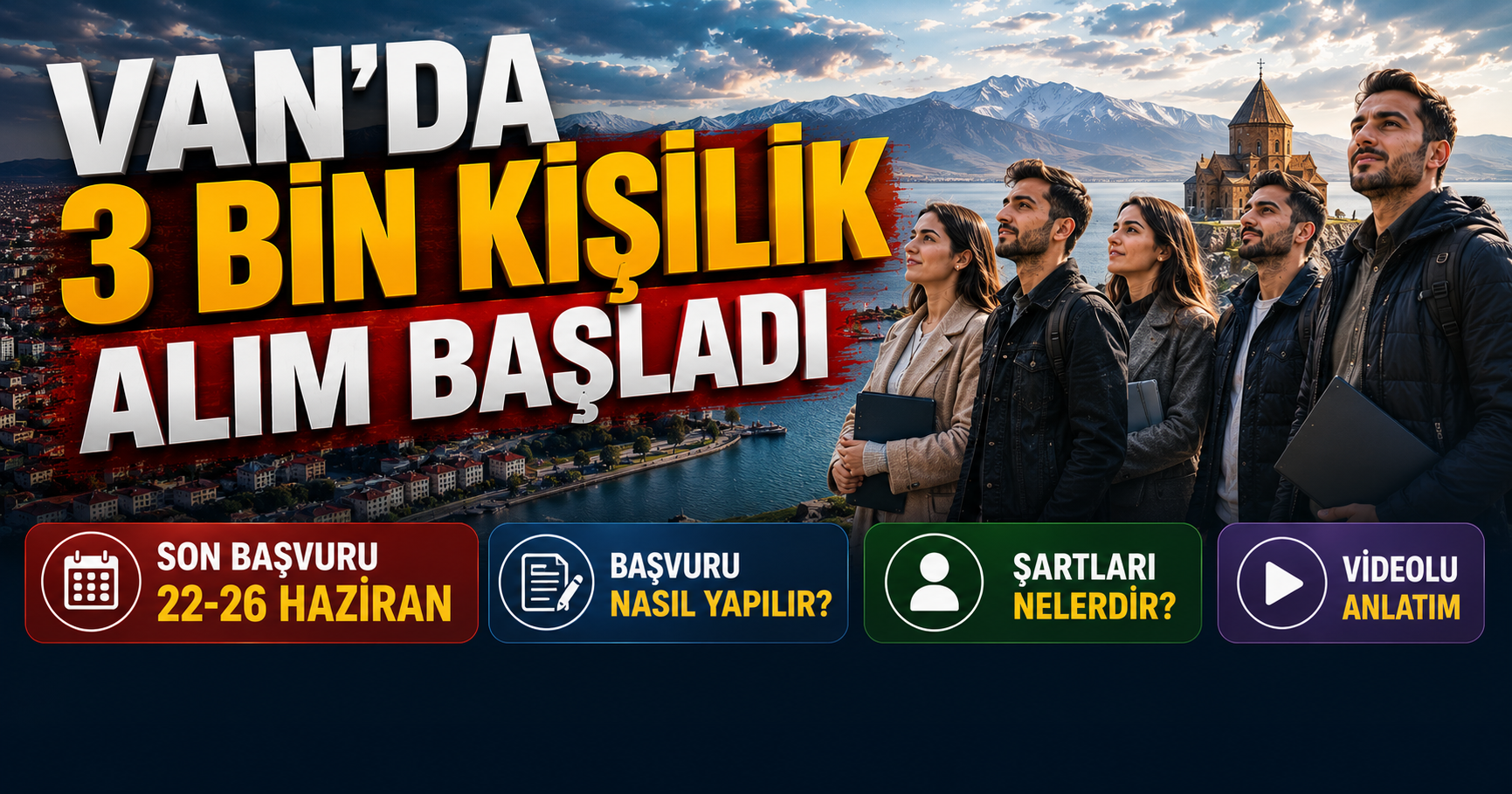 Van'da 3 Bin Kişilik Personel Alımı Başladı - Başvuru Ekranı ile Şartları Neler?