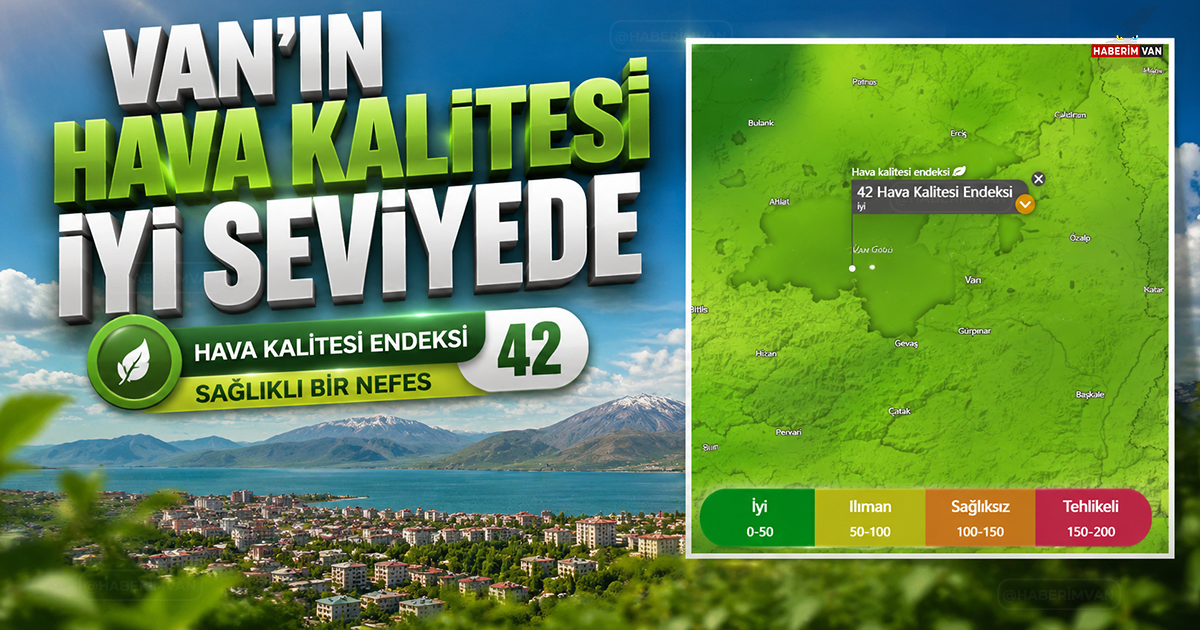 Van'ın hava kalitesi 'iyi' seviyede: Güncel endeks 42 olarak ölçüldü