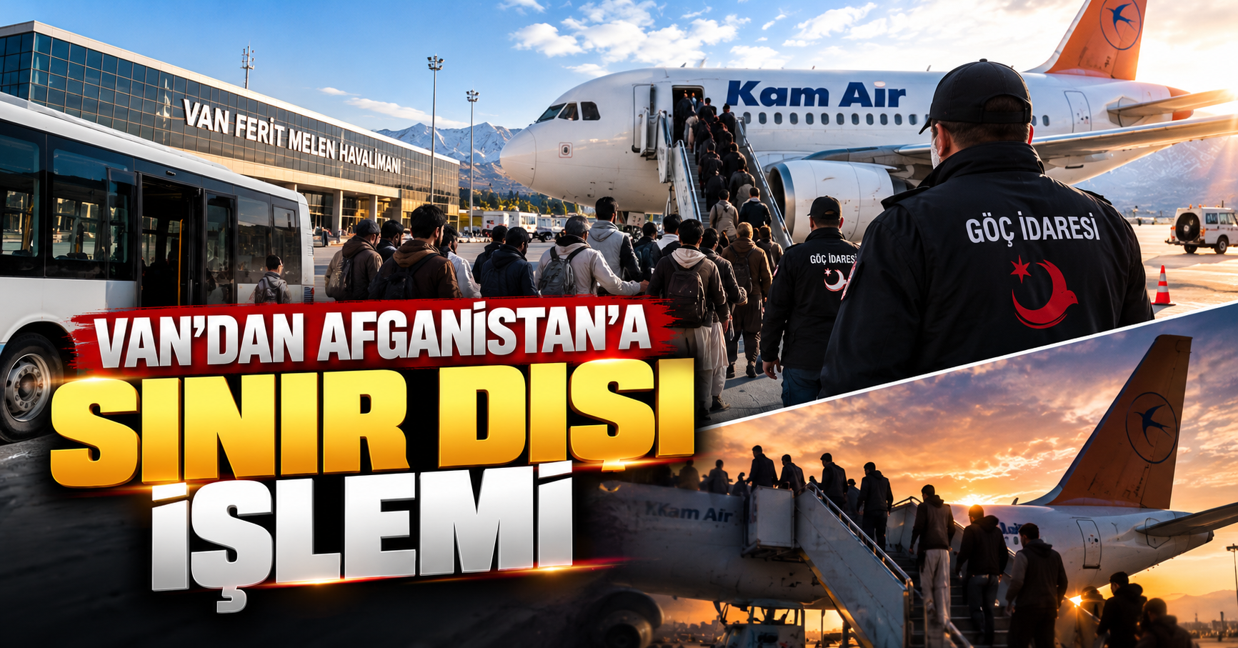 Van’da Afganistan uyruklu düzensiz göçmenler sınır dışı edildi